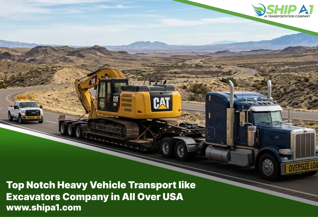 transporting an excavator